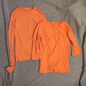 2 Michael Stars orange tops, NWOT, both for $16